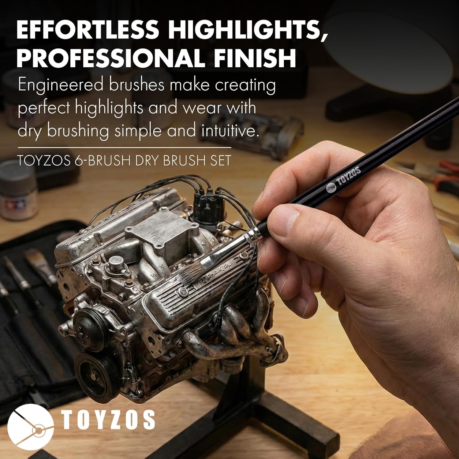TOYZOS 6-Piece Dry Brush Set