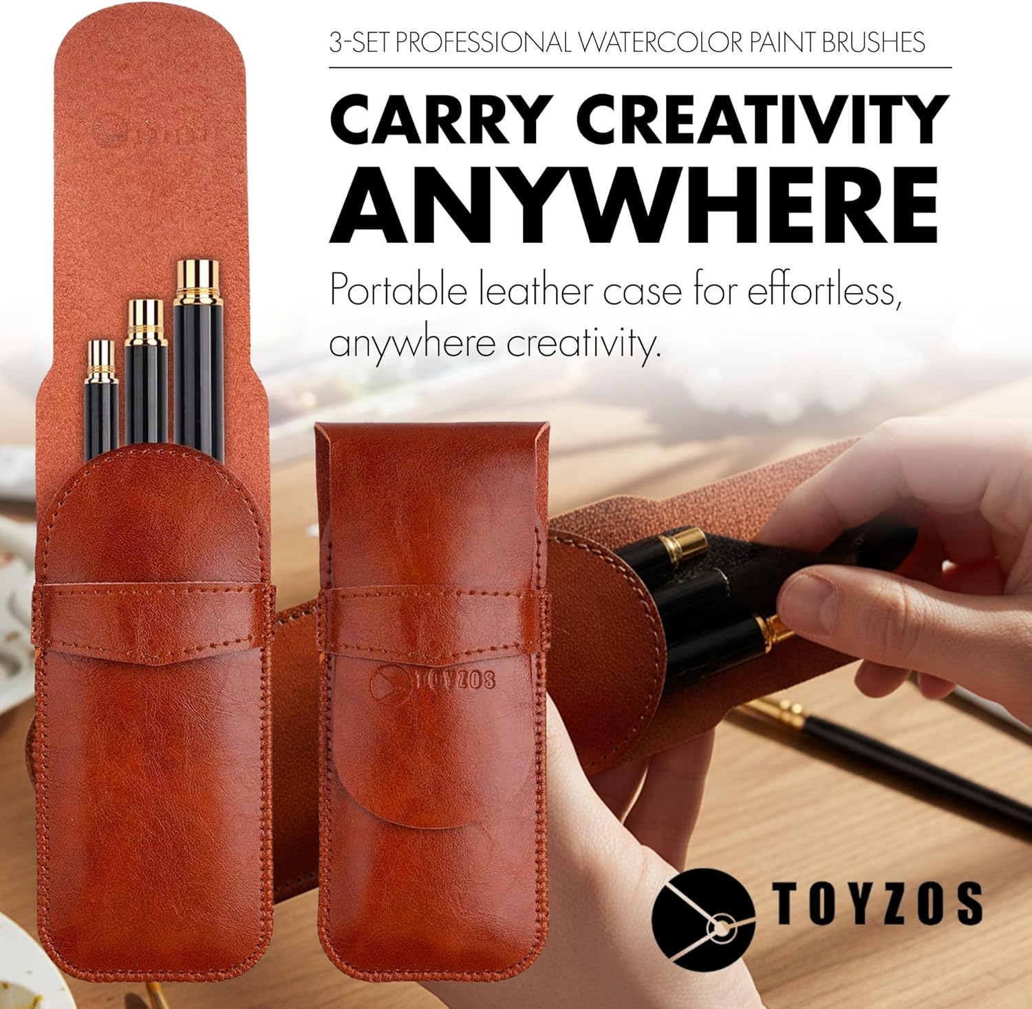 TOYZOS Artist Paint Brushes Watercolor Acrylic - Professional Watercolor Paint Brushes Set